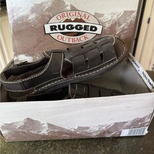 Men's Rugged Original Outback Brown Sandals Size 12